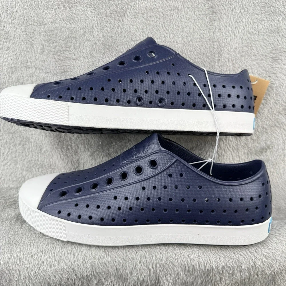 Native Jefferson Unisex Adult Slip On Shoes Womens 9/Mens 7 Navy Blue Casual NWT
